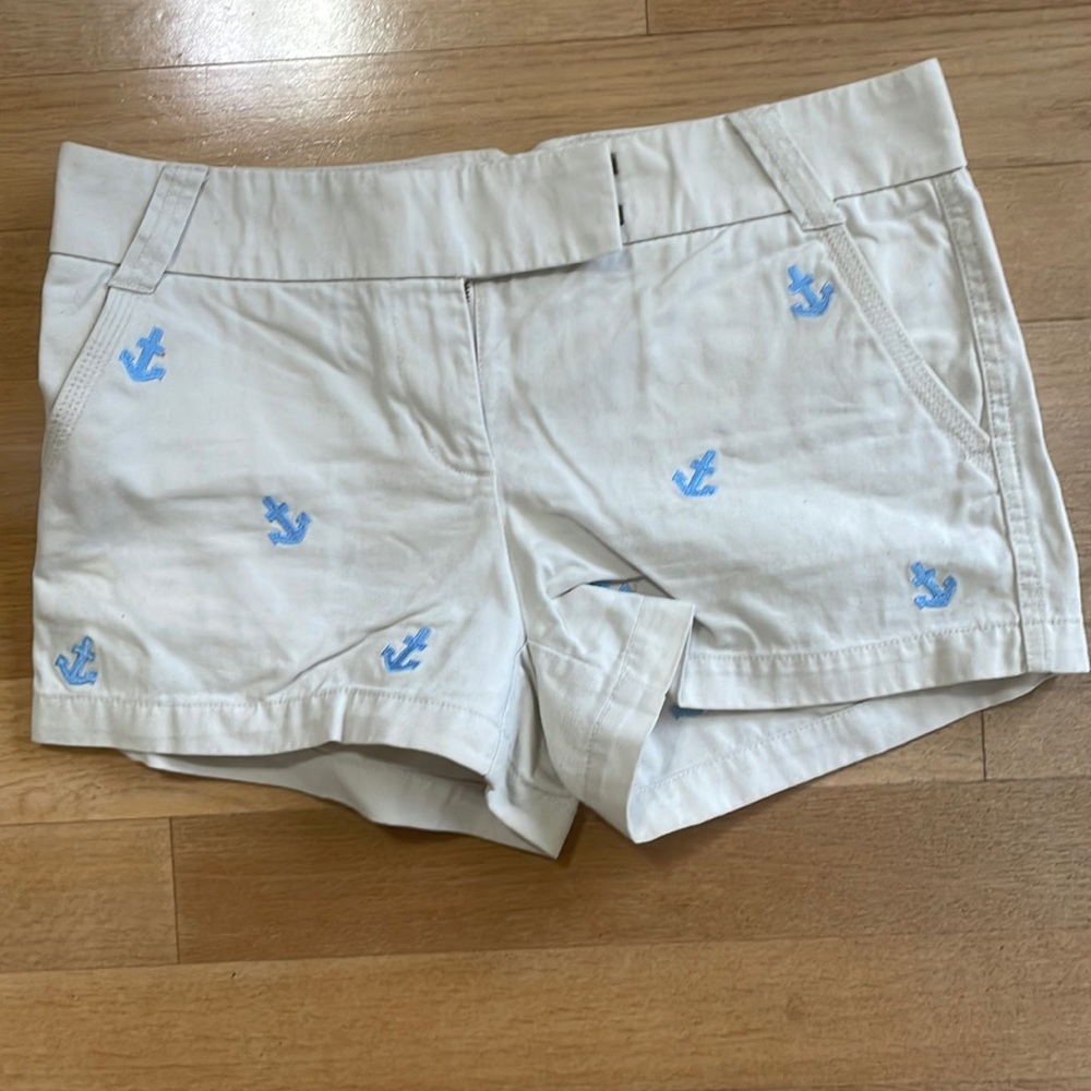 J.Crew Anchor Embroidered Chino Shorts
